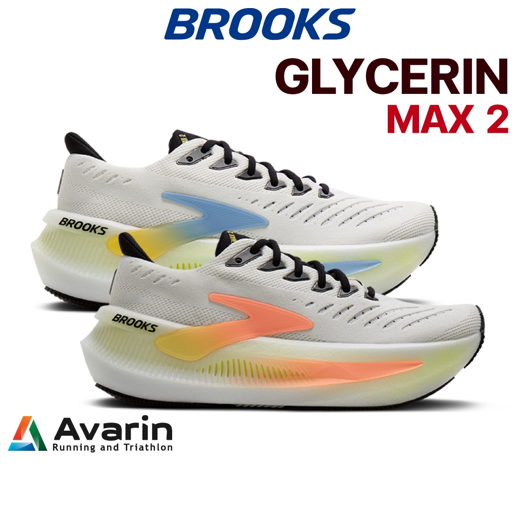 Brooks Glycerin Max 2 [Men/Women] (ฟรี ตารางซ้อม) รองเท้าวิ่ง Max Cushion พร้อมโฟม DNA TUNED Drop 6mm