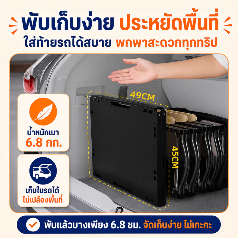 โต๊ะพับไฮดรอลิก ตารางยุทธวิธี โต๊ะแคมปิ้งพับได้ กลางแจ้ง พับง่าย เหมาะสำหรับแคมปิ้งและปิกนิก พร้อมกระเป๋าเก็บและขาตั้งไฟ thumbnail 10