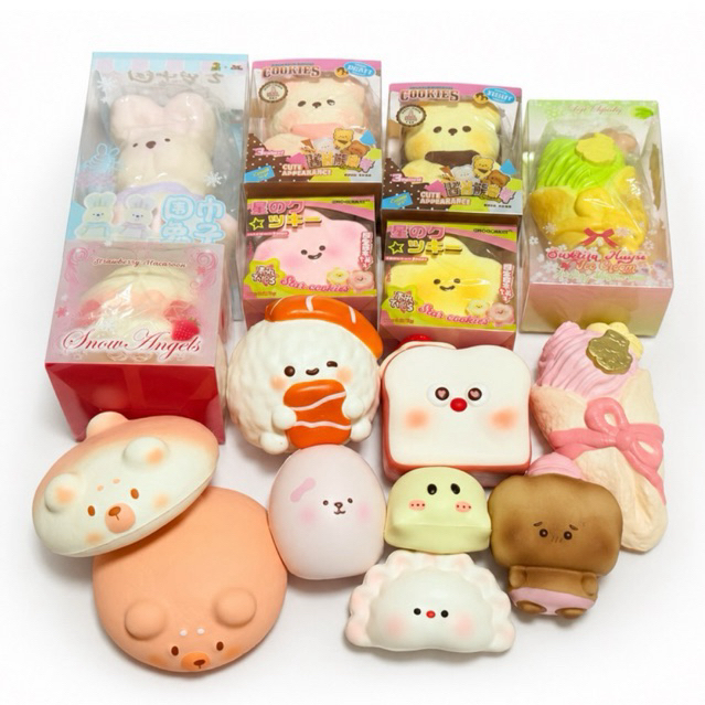 พร้อมส่ง สกุชชี่ มือ2 Mido / Lisa/3an Squishy ไม่มีกล่อง เนื้อสโลว์ บีบฟินมือ น่าสะสม