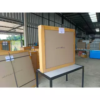 หน้าต่างบานเลื่อน 3 ช่อง 109x150cm.[ลายโมเดิร์น][ถูกสวยดีมีคุณภาพ][ล็อกซ้าย-ขวา][วงกบขอบใหญ่][สินค้าคุณภาพราคาถูก]