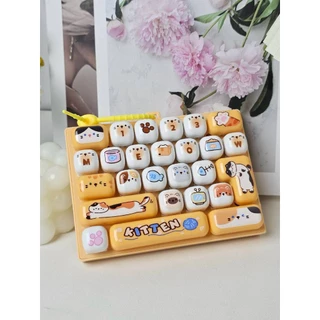 (พร้อมส่งจากไทย) คลิ๊กเกอร์ คีย์แคป ของเล่นปุมกด สนุก คลายเครียด 26 ปุ่ม ขนาด 14x10cm.