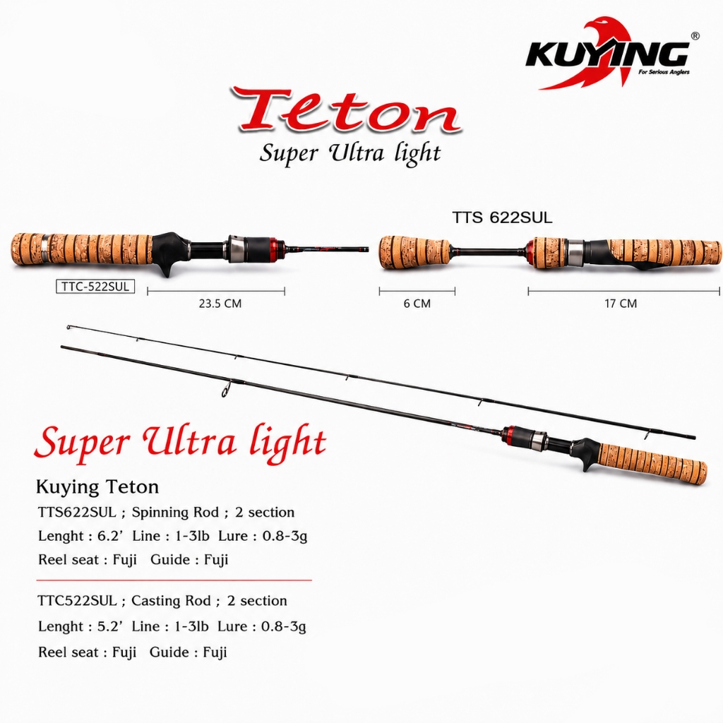 KUYING TETON UL คันUL คันสตรีม คันตกกระสูบ คันตกสะนาก