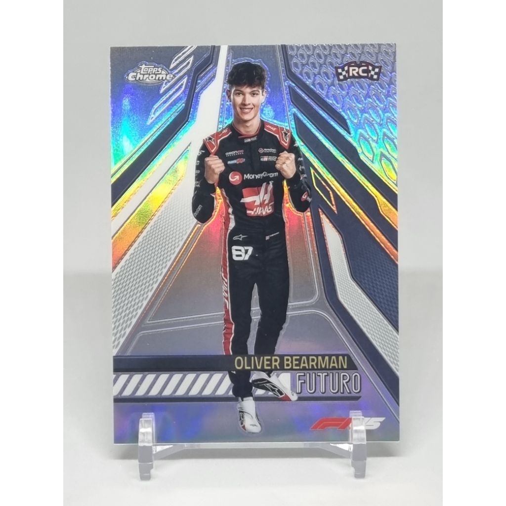 การ์ด F1 Topps Chrome F1 2025 Oliver Bearman (RC) Futuro Super Short Printed