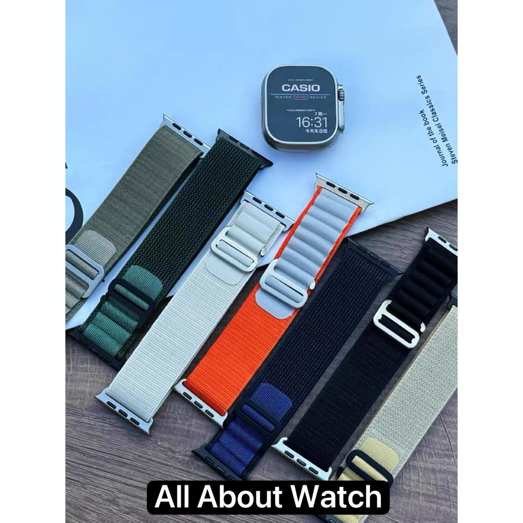 พร้อมส่ง สายผ้า Nylon แบบตะขอใช้ได้กับ Smart Watch 11 10 9 8 7 6 5 4 3 2 1 Se Ultra และ Ultra5X CD5G