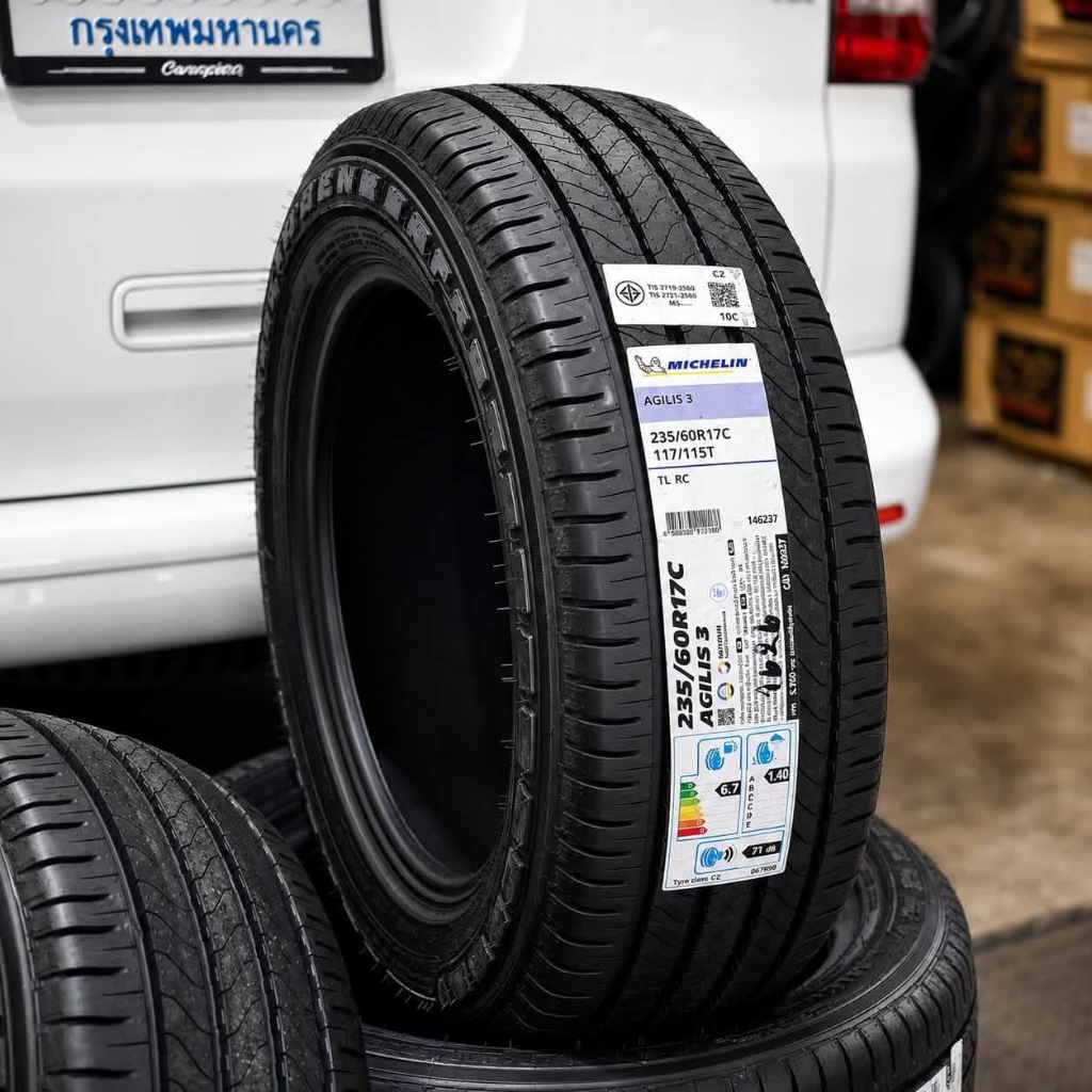 235/60R17 ยาง Michelin รุ่น AGILIS 3 ปี 2026 ราคาต่อเส้น แถมฟรีจุ๊บยาง Pacific