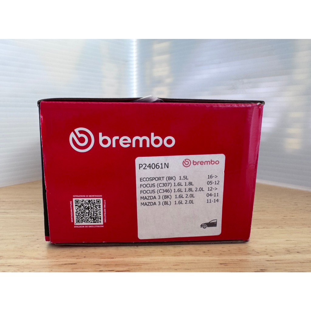 Brembo ผ้าเบรค เซรามิกคู่ หน้า หลัง MAZDA 3 1.6L-2.0L ปี04-14 FORD Focus 1.6L-2.0L ปี 05-12ขึ้น ECOS