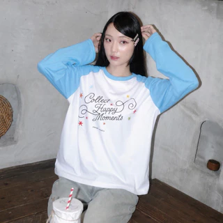 resign studio - เสื้อ Raglan เสื้อขาวแขนฟ้า☁️🐋