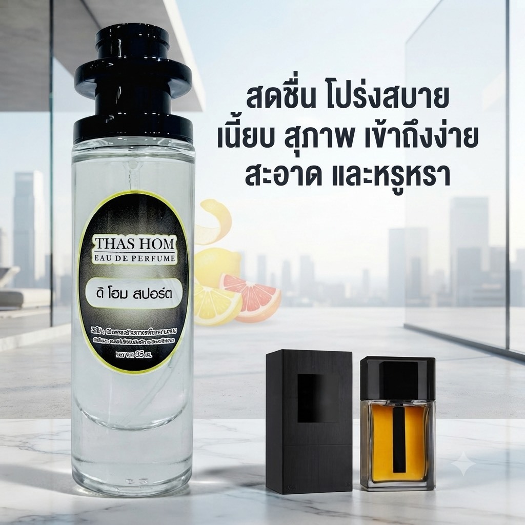 น้ำหอมกลิ่น ดิ โฮม สปอร์ต นำเข้าจากฝรั่งเศสแท้ % กลิ่นหอมติดทนนาน 8 ชั่วโมง