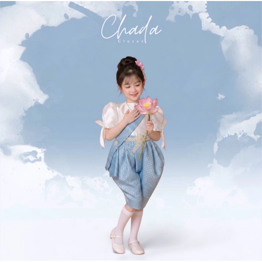 🌷 ชฏา Chada closet ชุดไทยเด็กหญิงสีพาสเทล