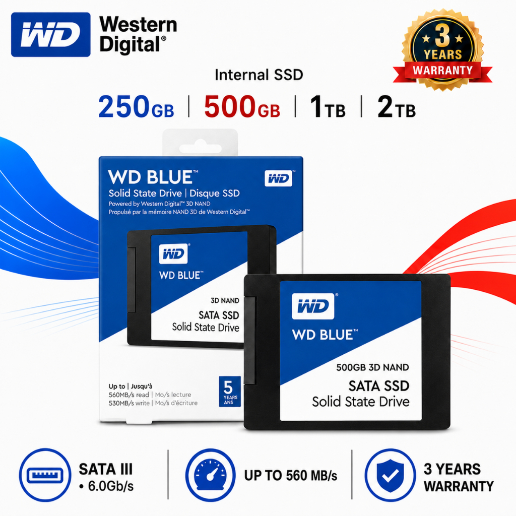 Ready Stock！500GB 1TB ความเร็วสูง Blue SA510 SSD Solid state drives 6.0Gb/s Internal hard drive SATA3 2.5''