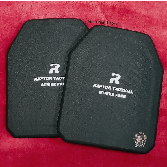 แผ่นเกราะ Raptor Tactical Plate 10*12 เลเวล 3A 250 mm.x300 mm. เกราะป้องกัน (Lot : August 2026) พร้อมส่ง