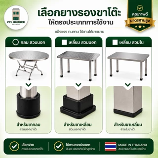 ยางรองขาโต๊ะ ยางสี่เหลี่ยมสวมใน ลูกยางสี่เหลี่ยมสวมใน ยางรองขาเก้าอี้ขาโต๊ะ ยางปิดกล่องเหล็กสวมใน