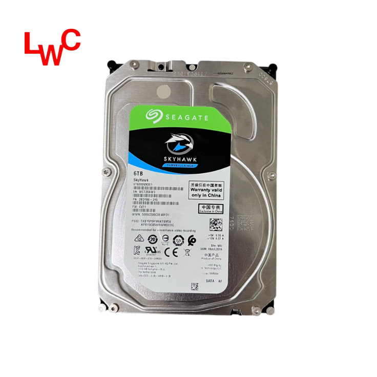 HDD CCTV 6TB SKYHAWK SEAGATE 3.5" 5900RPM SATA3 6Gb/s ฮาร์ดดิสก์ซีเกท สำหรับ CCTV***สินค้าRefurbish*