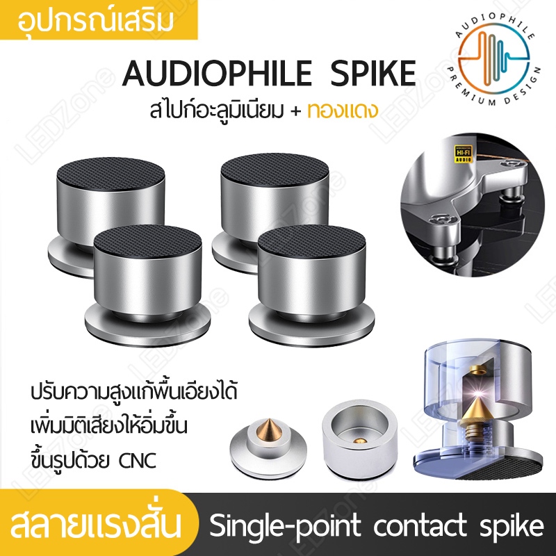 Audiophile Spike ขารองลำโพง Hi-End สไปค์ซับวูฟเฟอร์ Aluminium isolation feet