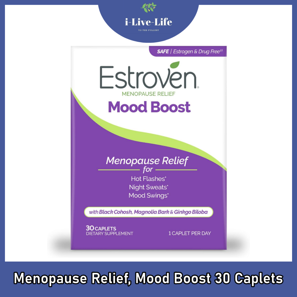 Estroven - Menopause Relief, Mood Boost 30 Caplets อาหารเสริม สำหรับผู้หญิงวัยทอง