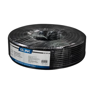 สายกล้องวงจรปิด RG6 GLINK 100 เมตร Shield 95% สำหรับภายนอกและภายในอาคาร สาย CCTV คุณภาพสูง สำหรับกล้องวงจรปิด