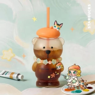 ✨🩷🩷PINK DRINK Bearista Cold Cup 20 oz + 🩵Molly🩵Pop Mart Collection🌟Starbucks🌟สินค้าใหม่แท้100%🌟พร้อมส่ง✨