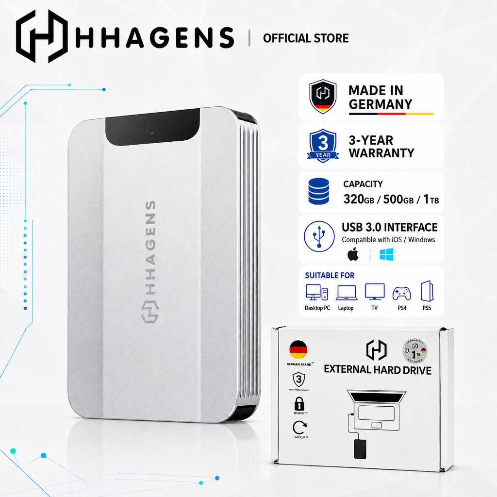 【Original】HHAGENS H110 HDD 320GB/500GB/1TB USB3.0 Boot Fast Hard Disk/Portable Hard Drive/External f