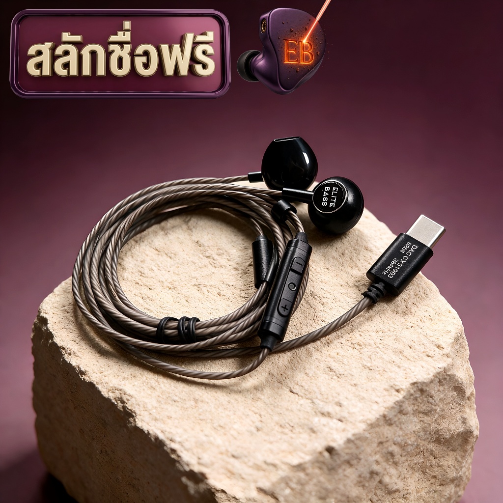 [สลักชื่อฟรี] หูฟัง Earbud รุ่น มะยม Extreme มีชิป DAC Type-C เบสทรงพลัง - Elite BASS