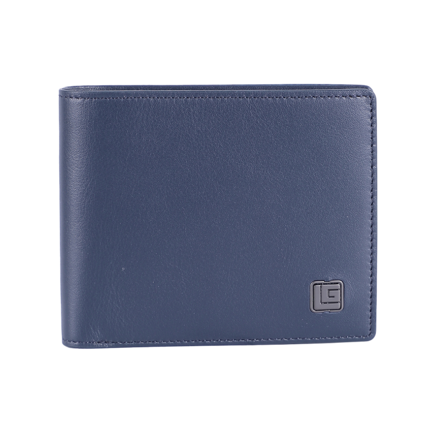 Guy Laroche กระเป๋าสตางค์หนังนิ่ม 4 การ์ด + ช่องใส่เหรียญ สีกรม รุ่น BW13812S6NVS1