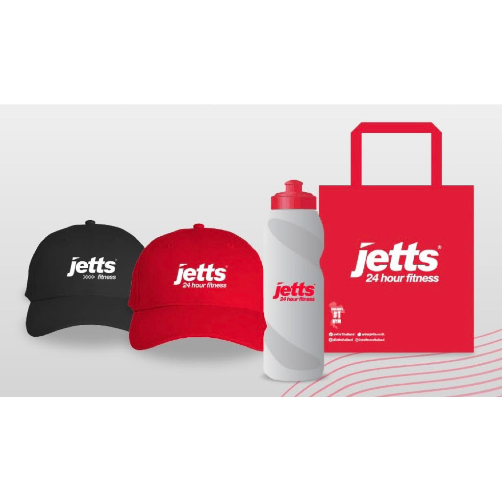 หมวก Jetts Fitness สีแดง **ขายเฉพาะหมวกแดง**