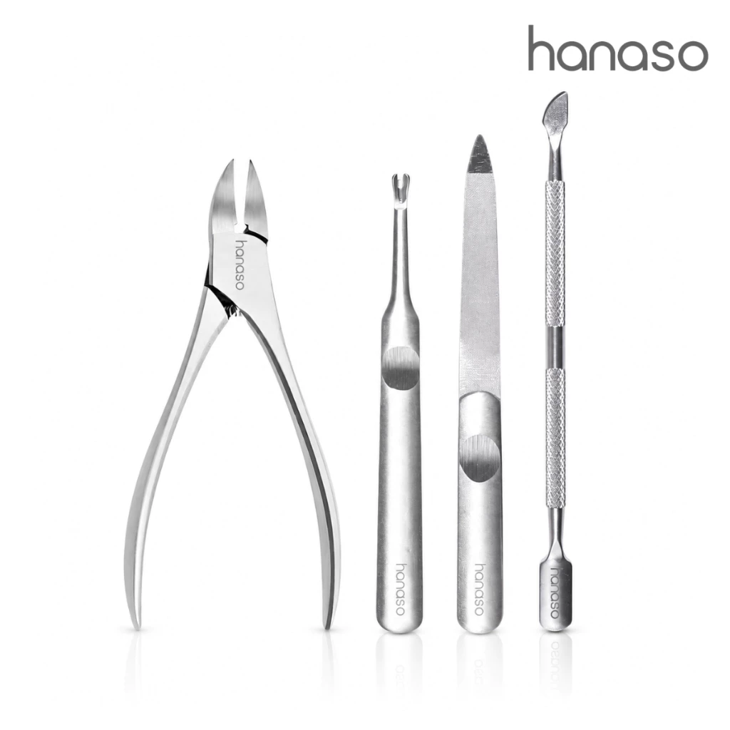 Hanaso ชุดกรรไกรตัดหนังขอบเล็บ Nail Cutter Cuticle ไม่เป็นสนิม มีสปริง ใช้งานง่าย พกพาสะดวก