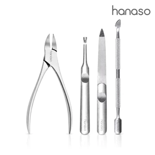 Hanaso ชุดกรรไกรตัดหนังขอบเล็บ Nail Cutter Cuticle ไม่เป็นสนิม มีสปริง ใช้งานง่าย พกพาสะดวก