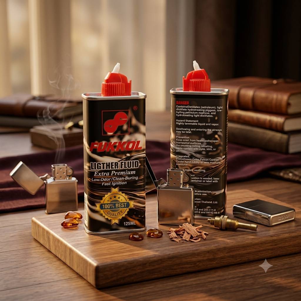 FUKKOL น้ำมันเติม Zippo น้ำมันเติม ซิปโป้ น้ำมันสำหรับไฟแช็ก ขนาด125ml.