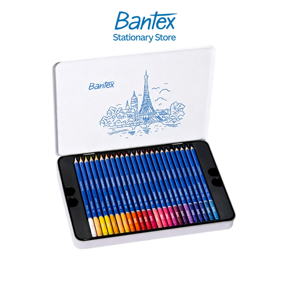 Bantex สีไม้ ดินสอสีไม้ 24-72 สี  เนื้อสีแน่น ระบายชัด สีสันสดใส สำหรับงานศิลปะ Color pencil