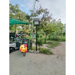 .เสาโซล่าเซล ■2หน้าแปลน ■ฐานปูนคอนกรีต 35กก.(ปูนหนักมากลมพัดไม่ล้ม)■ระยะ10cm💯💯 ฐาน ขายฐานปูน-แยกกับ-เสาโซล่าเซล