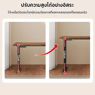 KUCADI โต๊ะปรับระดับไฟฟ้า โต๊ะคอม โต๊ะทำงานยืดหยุ่นไฟฟ้า ที่เหมาะสมต่อรูปร่างมนุษย์ ใช้ได้สำหรับการทำงาน