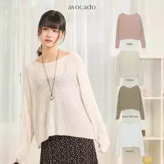avocado - Natural Crochet Tops เสื้อทรง Oversize ถักโครเชต์ เนื้อผ้าโปร่ง บางเบา