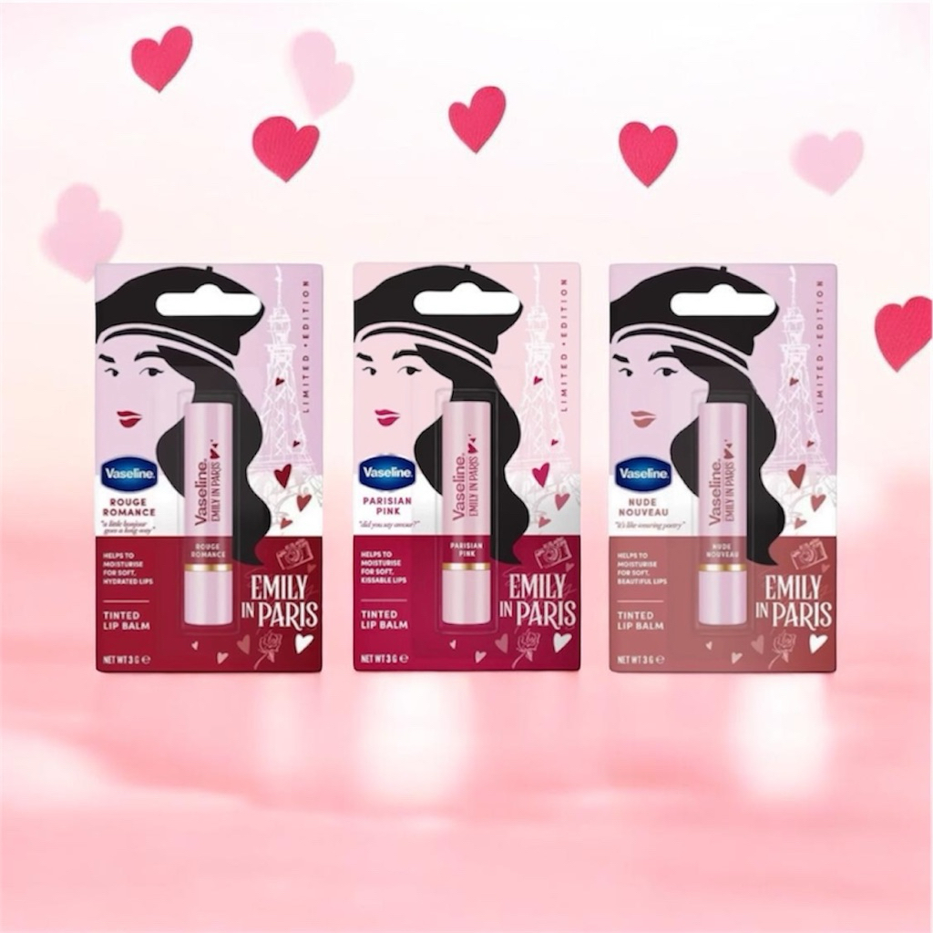วาสลีน เอมิลี่ อิน ปารีส ลิป ปาล์มมีสี รุ่นลิมิเต็ด (ปริมาณ 3g.) มีให้เลือก 3 เฉดสี
