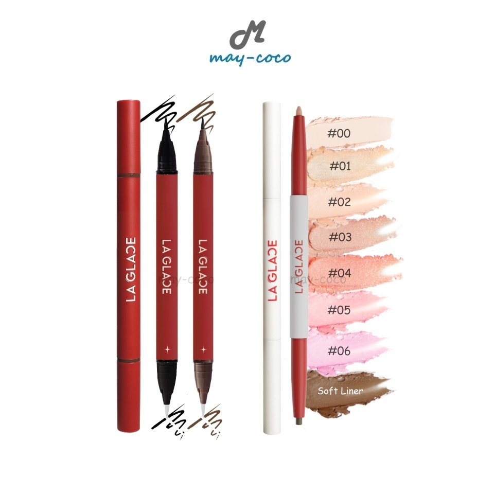 ถูก/แท้/มีไลฟ์ (มีสีใหม่) อายไลเนอร์ ดอลลี่อาย La Glace 2in1