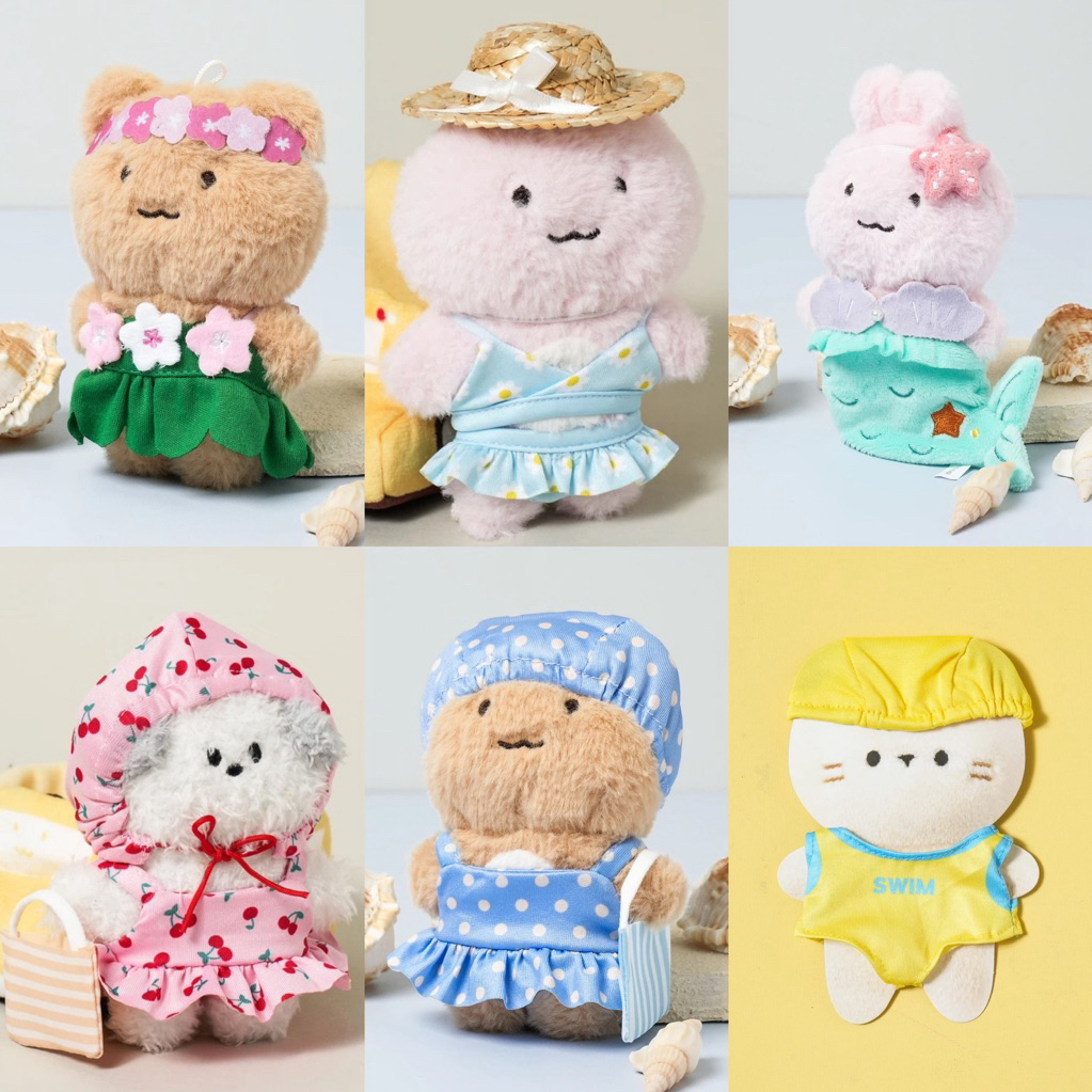 [รับหิ้ว/รอ~2อาทิตย์] New ชุดตุ๊กตาคอลซัมเมอร์ ชุดตุ๊กตาไอดอล ชุดตุ๊กตาไดโซเกาหลี 10~13cm