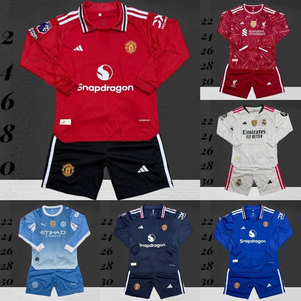 ชุดกีฬาเด็กแขนยาว [เสื้อ+กางเกง] เสื้อแขนยาวกางเกงขาสั้น อายุ1-12ปี ตัวใหม่ล่าสุดปีนี้