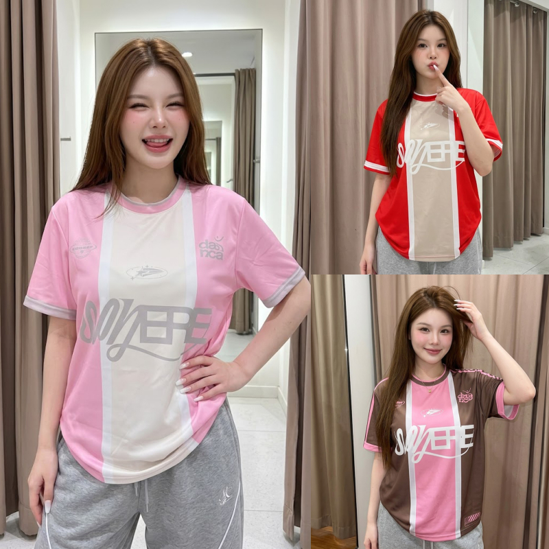 🌈SpinnyHouse🌈เสื้อกีฬา เสื้อOVERSIZE ใส่ได้ทั้งชายหญิง มีไซส์ S-5XL พร้อมส่ง รุ่น 3D 009