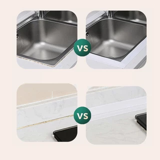 【ซื้อ 2 แถม 2】3.2M เทปกาวติดขอบอ่าง เทปกาวซีล PVC กันน้ําและทนต่อโรคราน้ําค้าง สําหรับติดอ่างล้างจาน ห้องน้ํา ห้องครัว