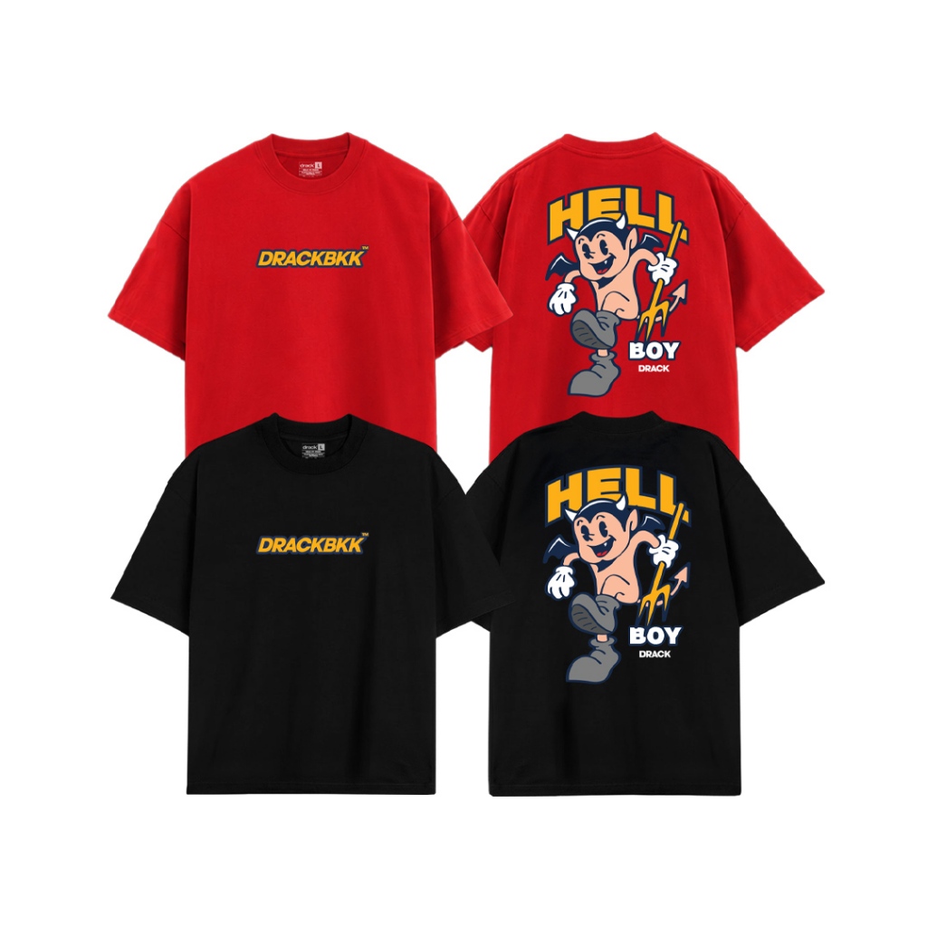 DRACK - HELL BOY เสื้อยืดคอกลม