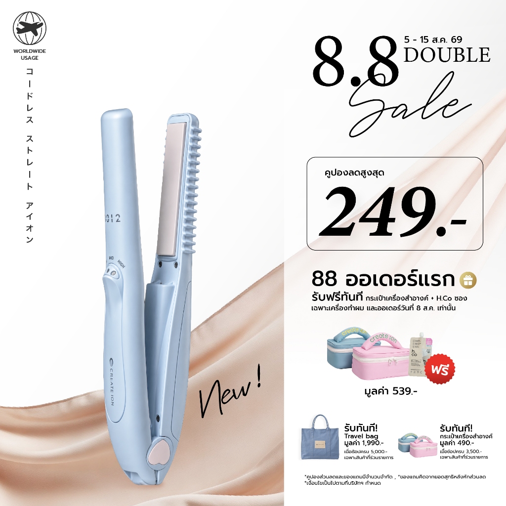 CREATE ION เครื่องหนีบผม Hybrid Straight