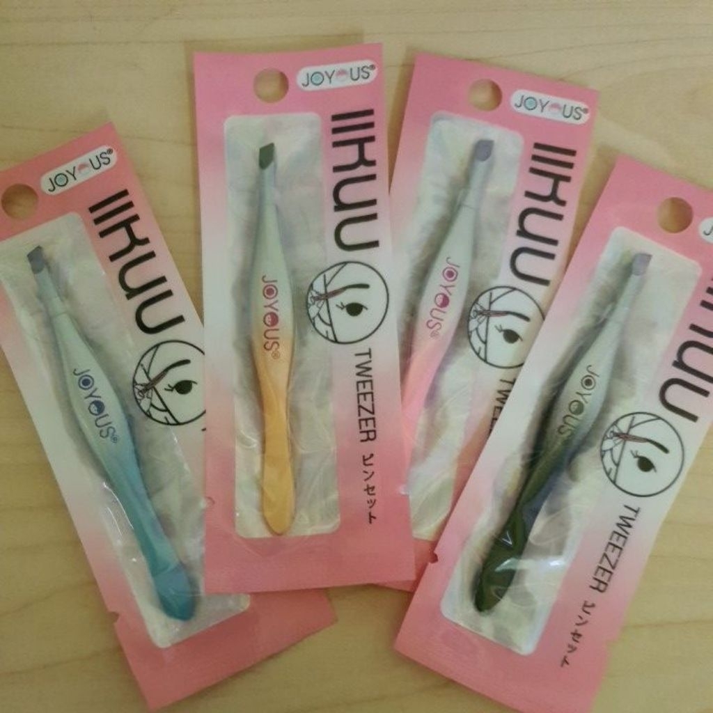 joyous tweezer แหนบ คม ทน คละสี แท้ ใช้ถอนขน รักแร้ ถอนผมหงอก ใช้ดีมาก จอยอัส