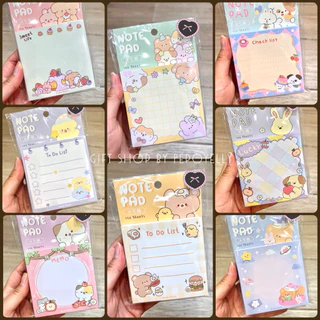 กระดาษโน้ตลายน่ารักๆ มี 80-200 แผ่น มีมากกว่า 100 แบบ