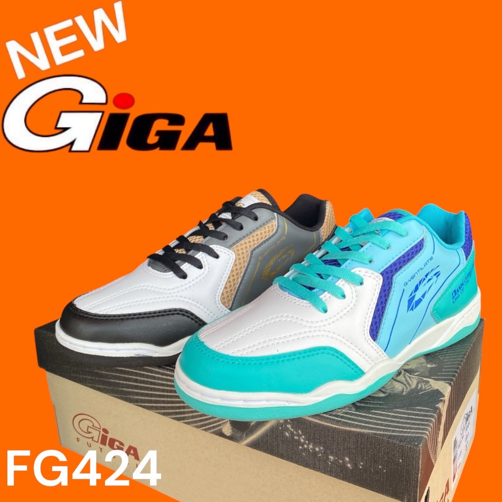 GIGAรองเท้าFUTSALสวมใส่สบายเหนียวหนึบได้ทุกสยามมี2สีดำและเขียวไชร์33-44