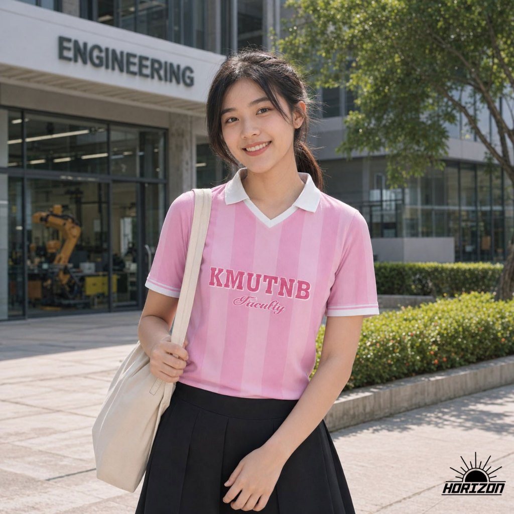 เสื้อ พระจอมเกล้าพระนครเหนือ ใส่ ชื่อ เบอร์ ชื่อคณะ ฟรี! แจ้งในแชท KMUTNB Custom Shirt ผลิตใหม่ แชทเ
