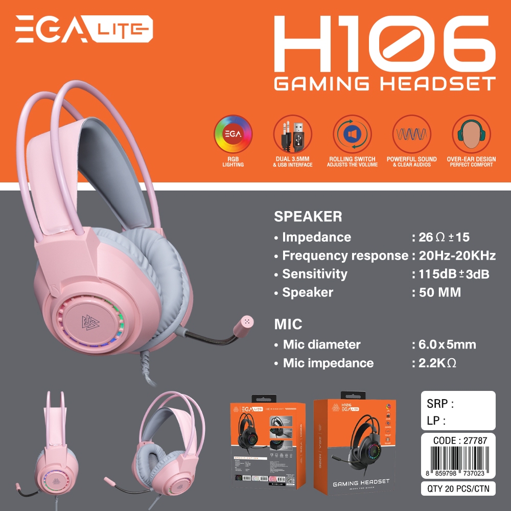 EGA LITE H106 หูฟังเกมมิ่ง Gaming Headset