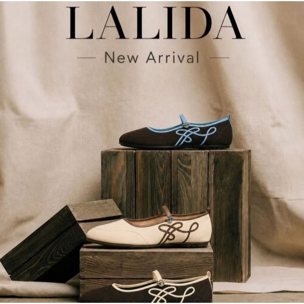 [ LALIDA SHOES ] รองเท้า Marry Jane Sneaker รุ่นใหม่ 2026 สี Brownblue Size38