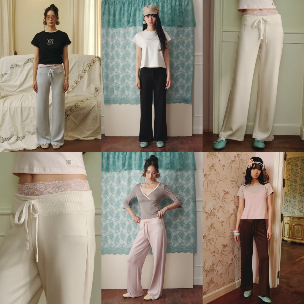 CHUUCHOP | S-4XL | Primrose Sweatpants กางเกงวอร์มผู้หญิง ผ้านุ่มยืดหยุ่น ใส่สบาย ทรงกระบอกเล็ก (C8617)
