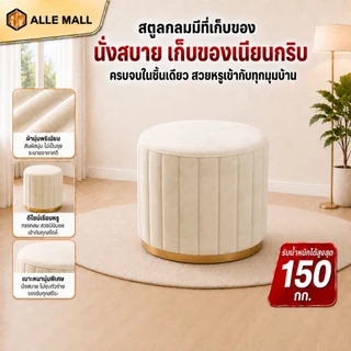 ALLE เก้าอี้แต่งหน้าผ้าฟลีซสีขาว นั่งสบาย เหมาะสำหรับห้องนอน สไตล์อินสตาแกรม