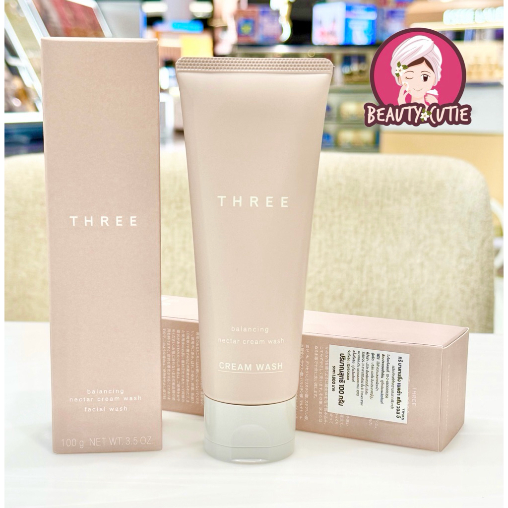 THREE Balancing Clear Creamy Wash 100 g ผลิต 9/2025 ป้ายห้าง แท้ จาก Central