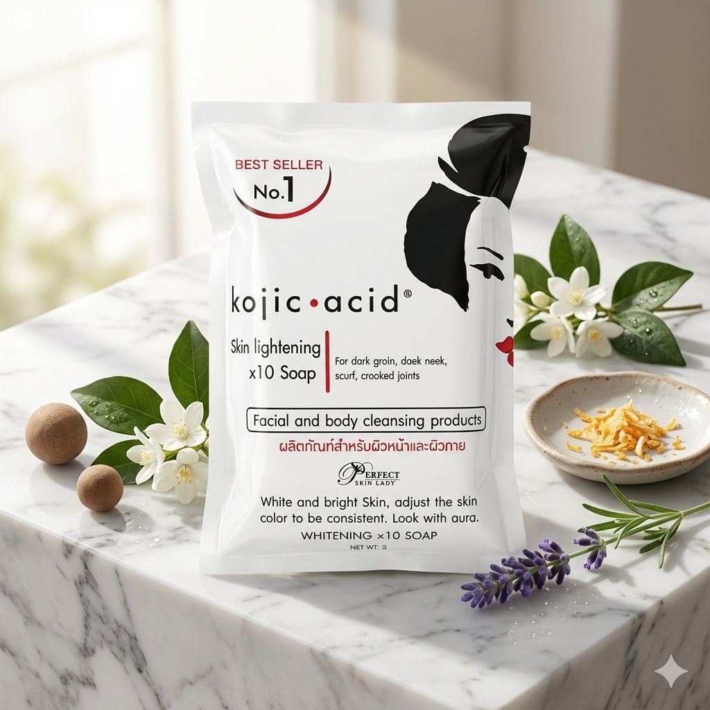 Kojic acid Skin Lightening Soap 60g. สบู่โกจิ